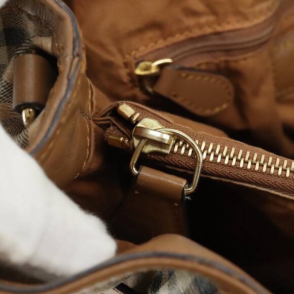 Burberry Nova Check Tote Bag Pvc Leather Beige - Picture 10 of 16